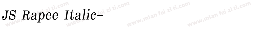 JS Rapee Italic字体转换